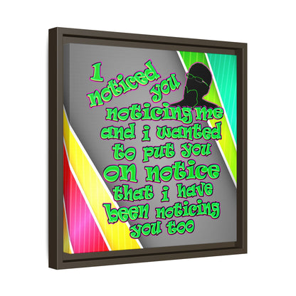 noticed you noticing - framed canvas art (rainbow split)