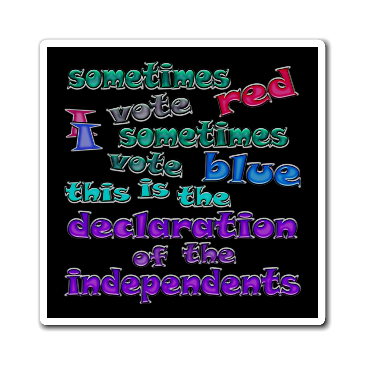 declaration of the independents - Magnets - (black)