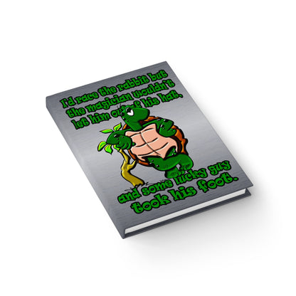turtle race - journal-lined (brushed nickel)