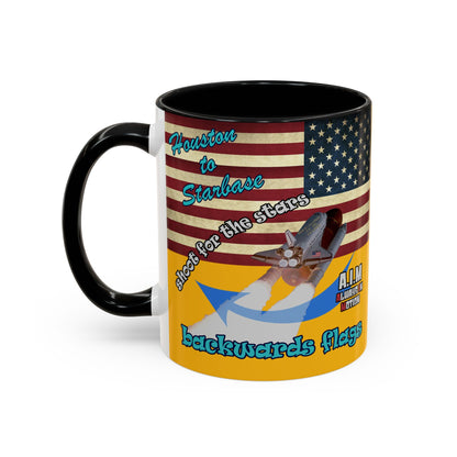 shoot for the stars - Accent Mug (yellow)