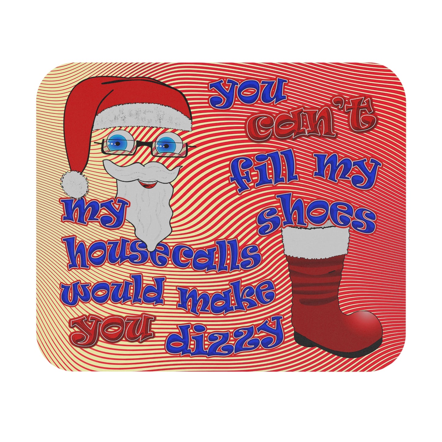 santa's shoes - Mouse Pad (Rectangle) (yellow-orange wave)