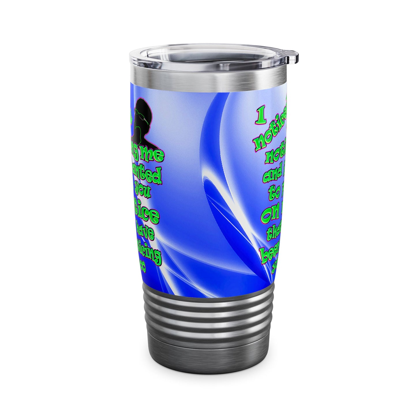 noticed you noticing - Ringneck Tumbler, 20oz (blue-white wave)