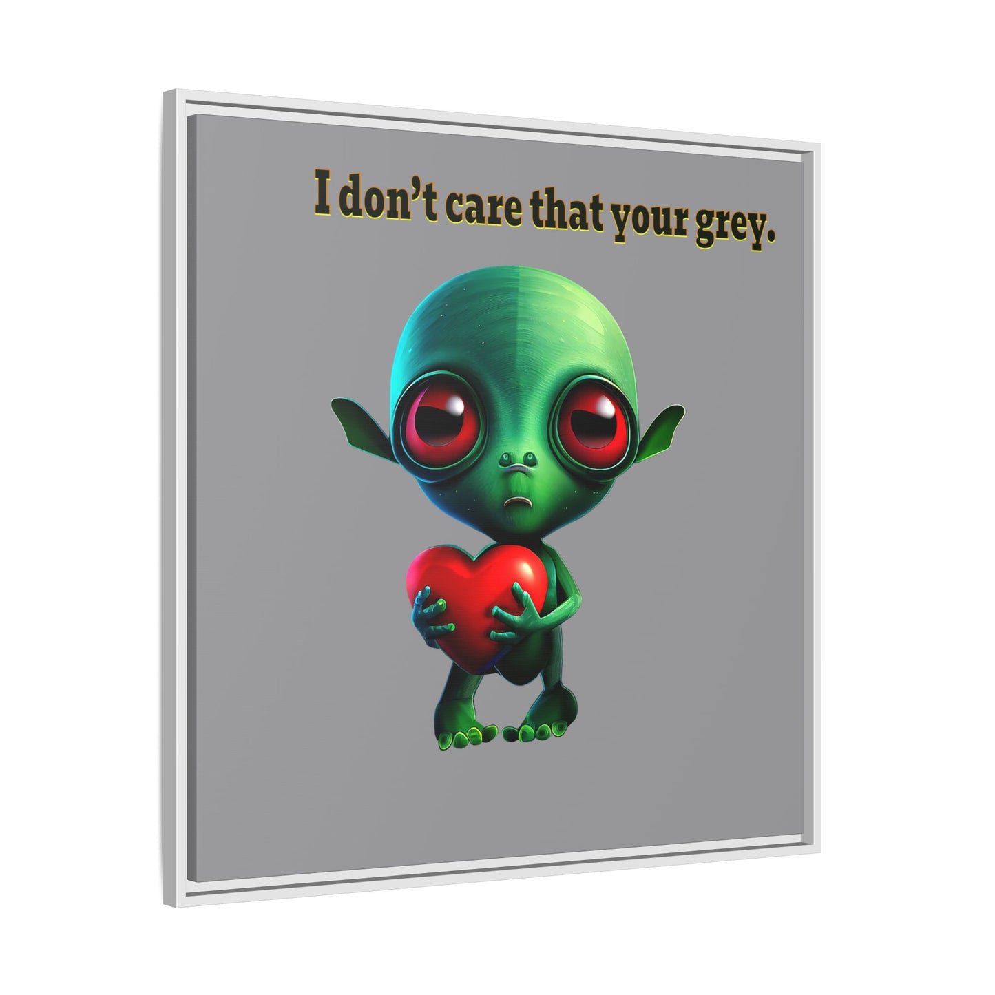 I don't care that your grey - framed canvas art (grey)