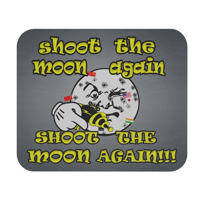 shoot the moon again - Mouse Pad (Rectangle) (grey-light grey)