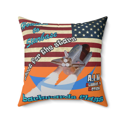 shoot for the stars - Spun Polyester Square Pillow - (crusta)