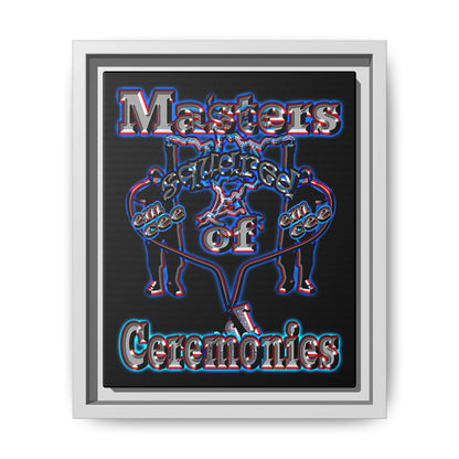 em cee squared - framed canvas art (black)