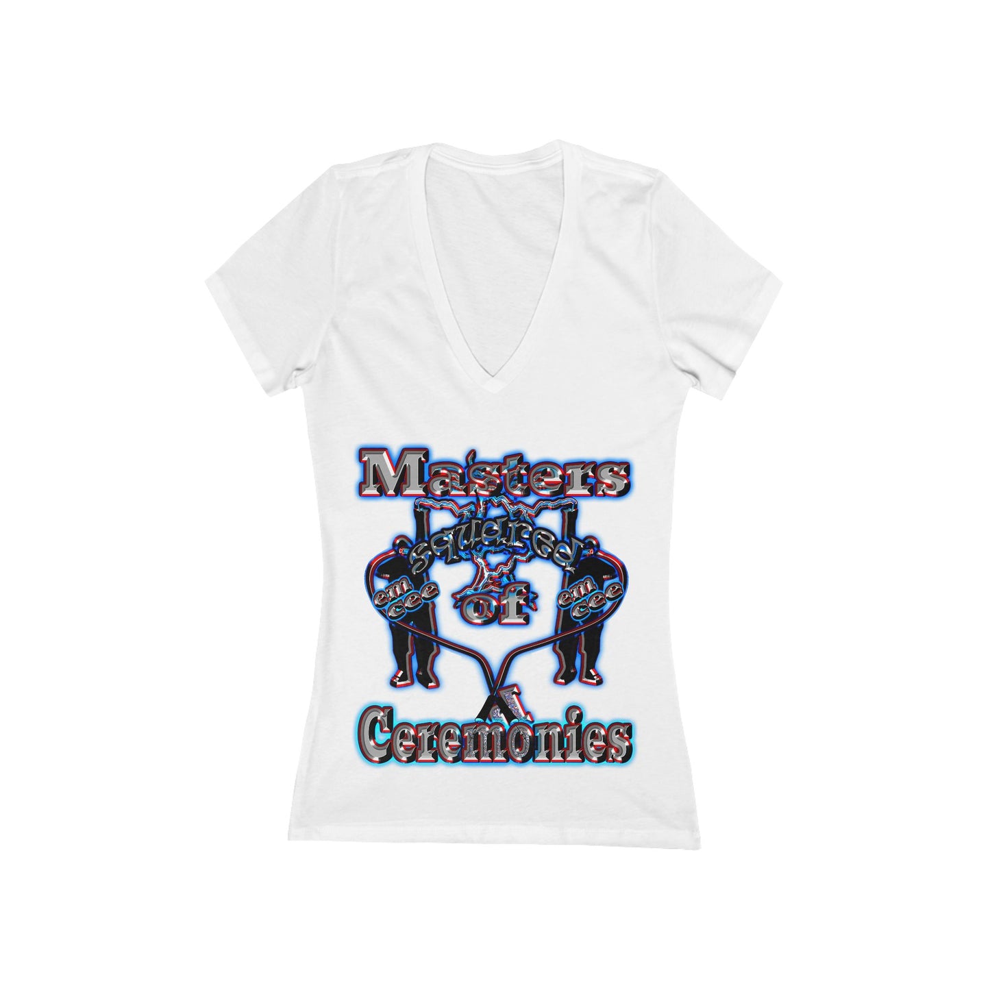em cee squared - Women's Jersey Short Sleeve Deep V-Neck Tee