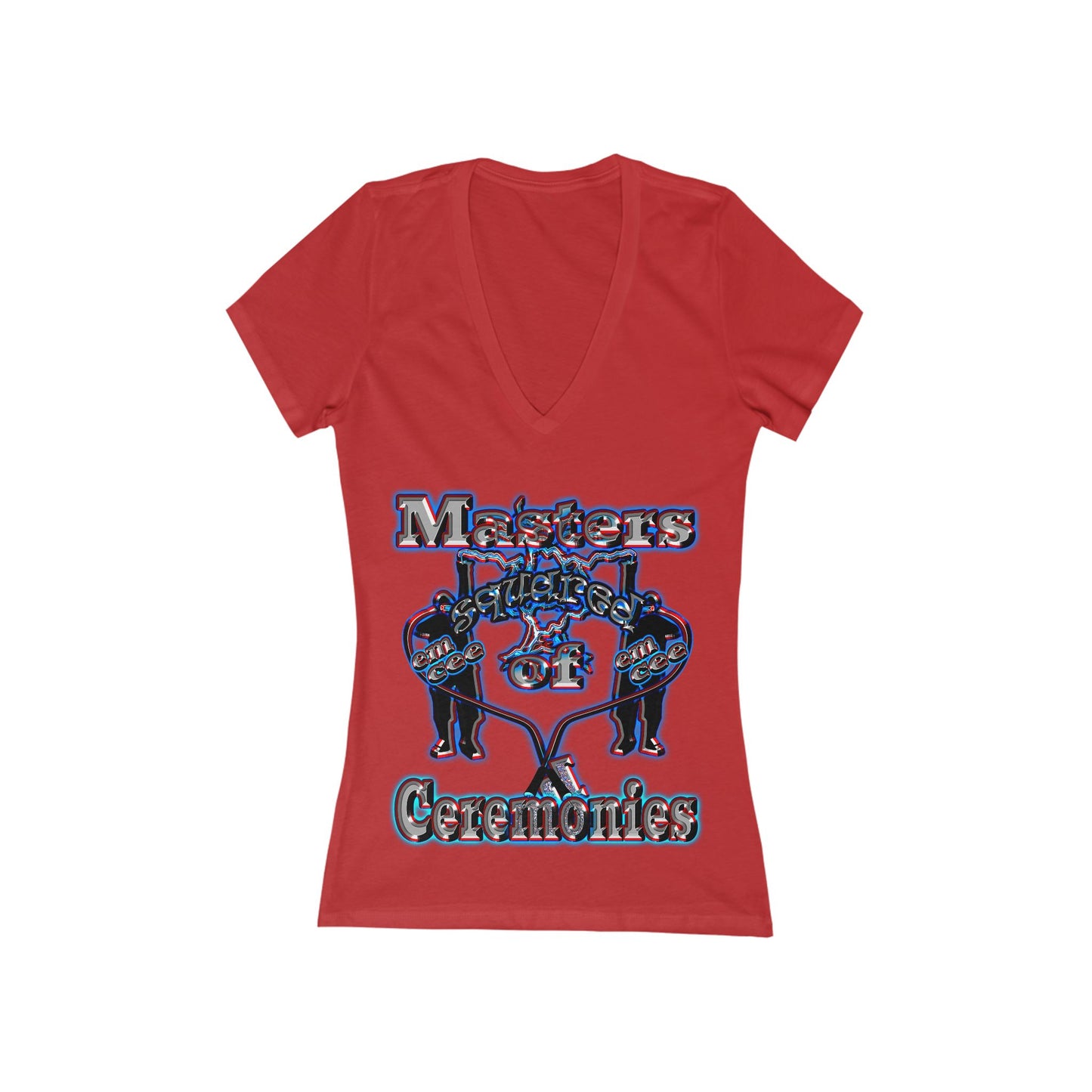em cee squared - Women's Jersey Short Sleeve Deep V-Neck Tee