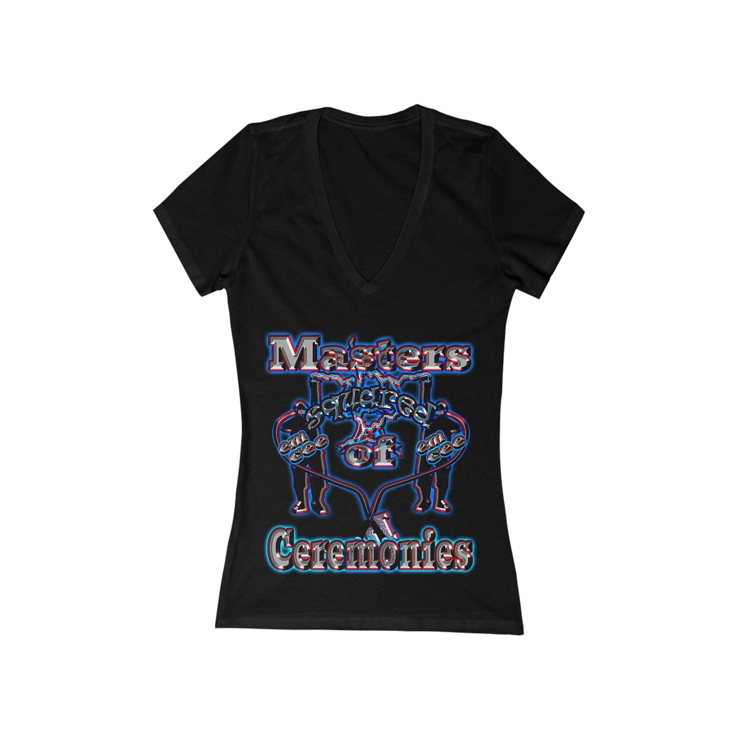 em cee squared - Women's Jersey Short Sleeve Deep V-Neck Tee