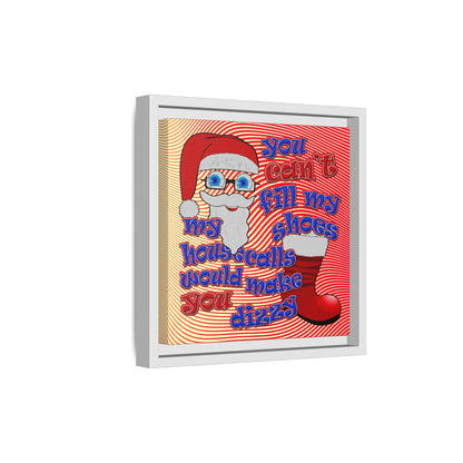 santa's shoes - framed canvas art (yellow-orange wave)
