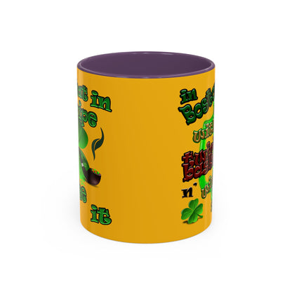 celtics logo - Accent Mug (yellow)