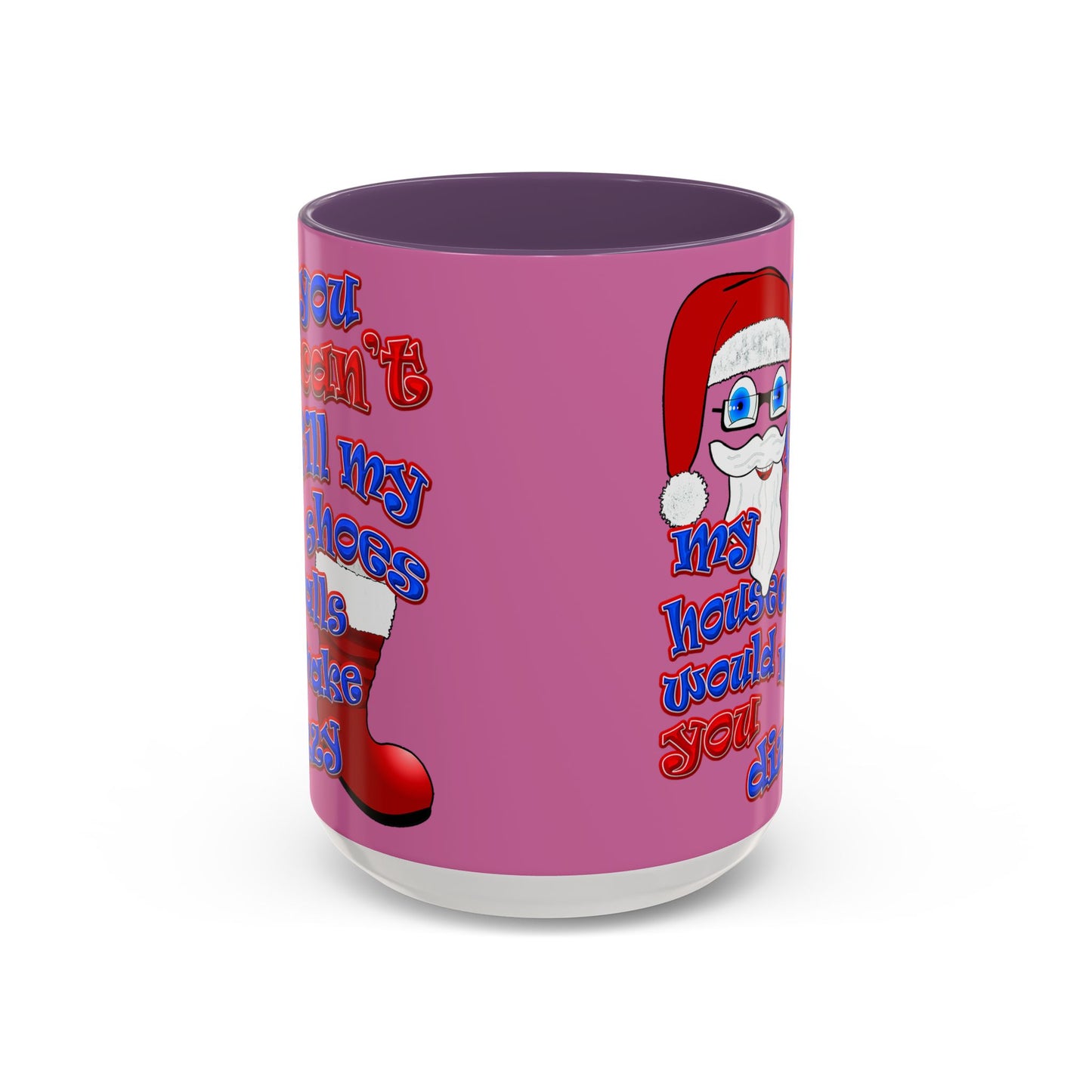santa's shoes - Accent Mug (light pink)