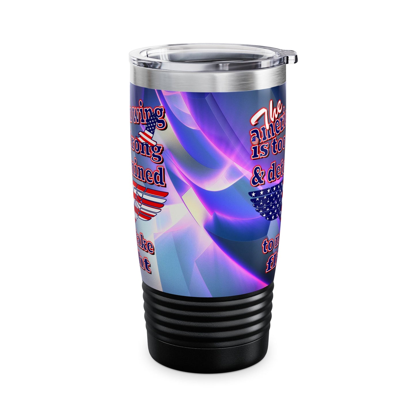 american wing - Ringneck Tumbler, 20oz (grey-pink wave)