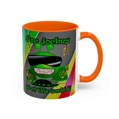 disc jockey - Accent Mug (rainbow split)
