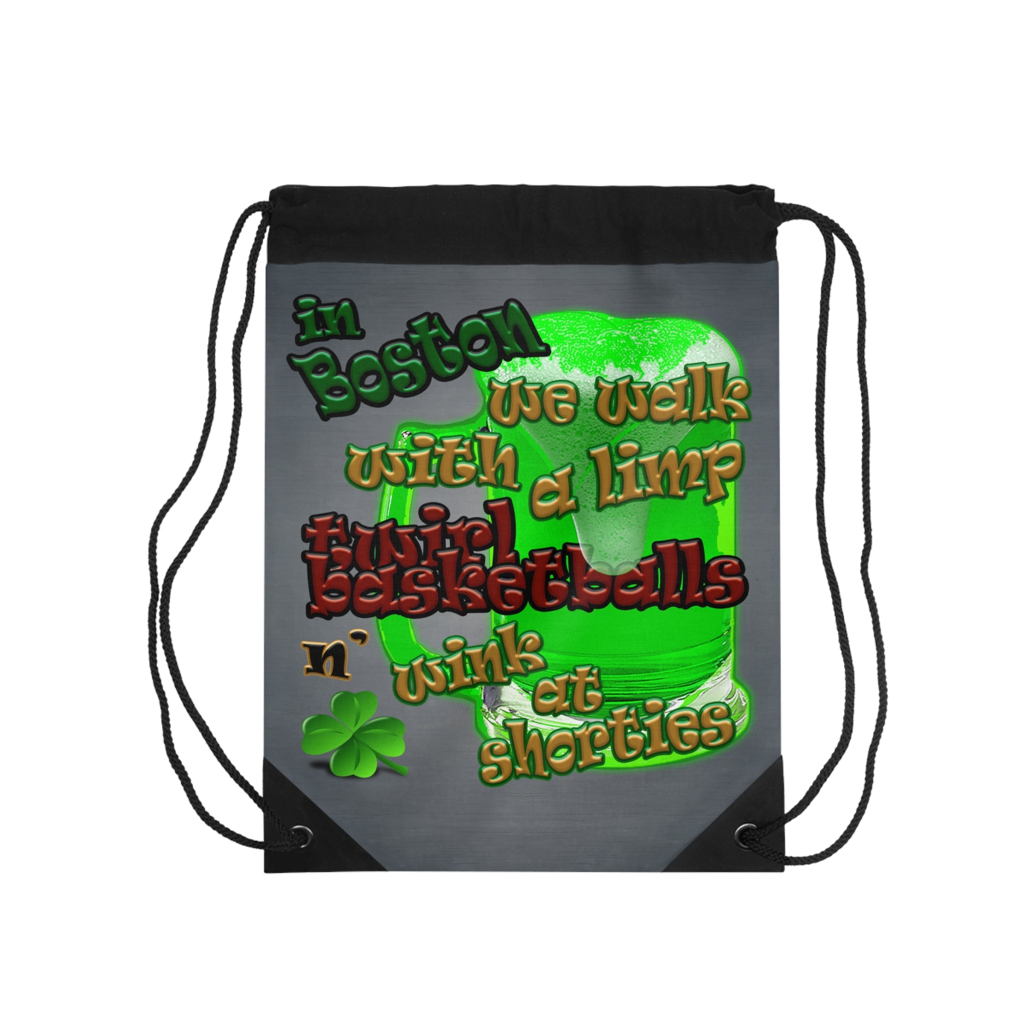 celtics logo - Drawstring Bag (grey-light grey)