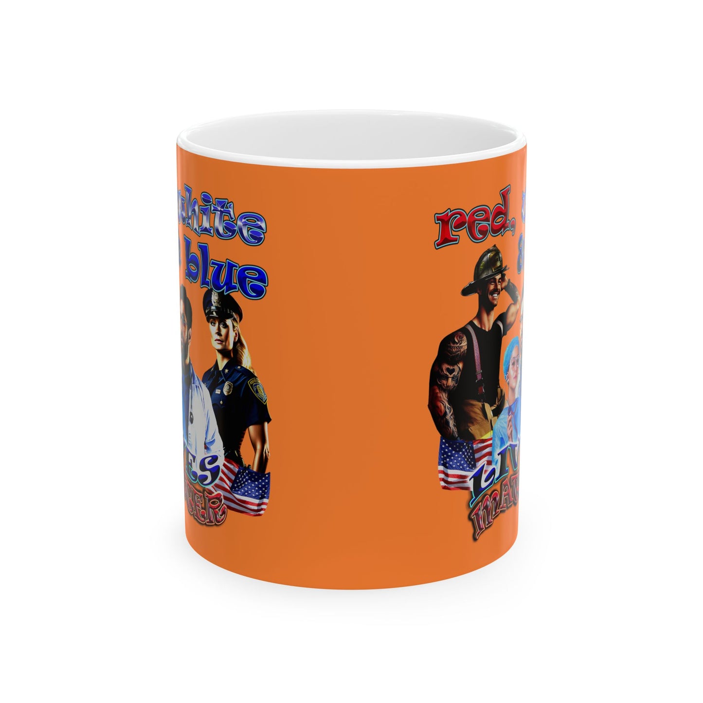 rw&b lives matter - White Mug (crusta)