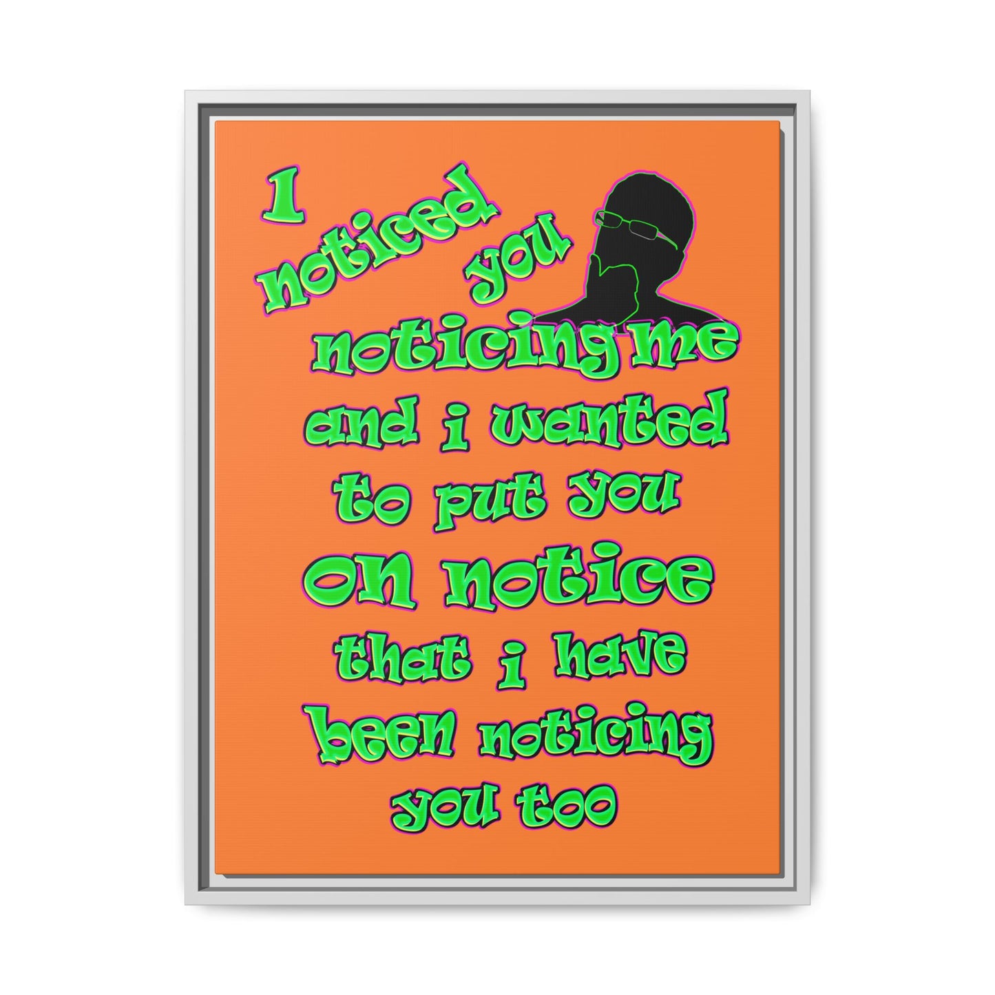 noticed you noticing - framed canvas art (crusta)