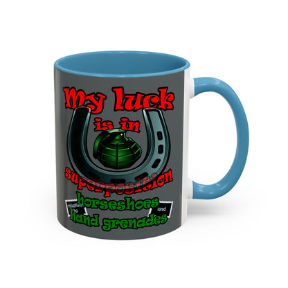 my luck - Accent Mug (dark grey)