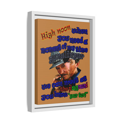 high noon - framed canvas art (light brown)