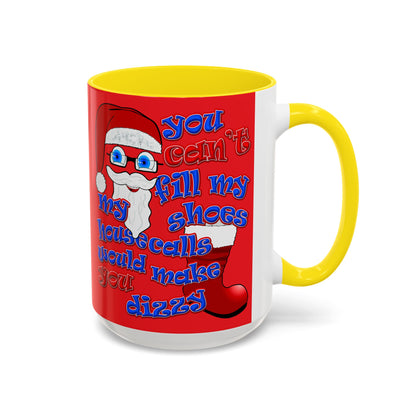 santa's shoes - Accent Mug (red)