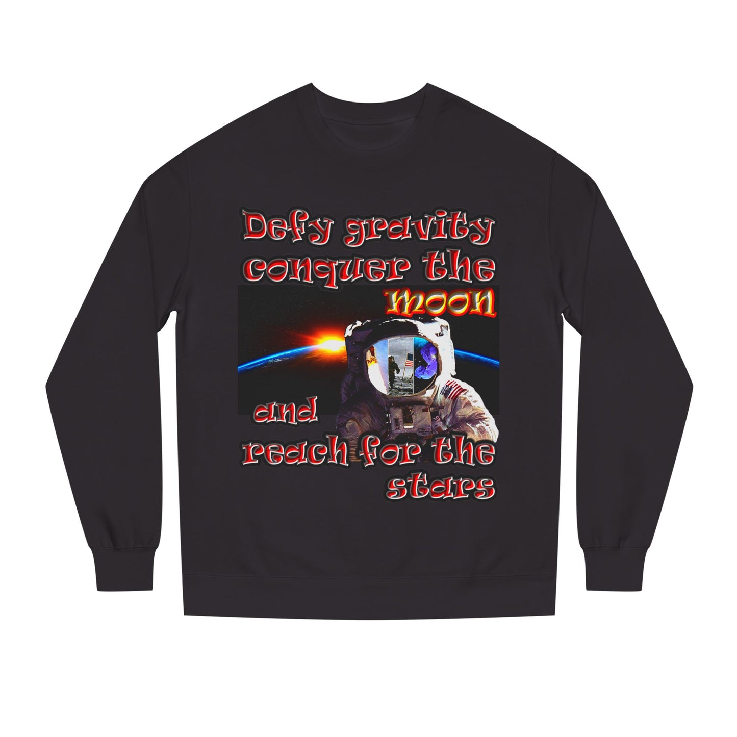 defy conquer reach - Unisex Crew Neck Sweatshirt