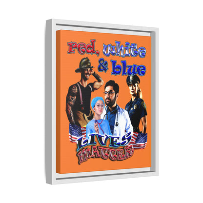 rw&b lives matter - framed canvas art (crusta)