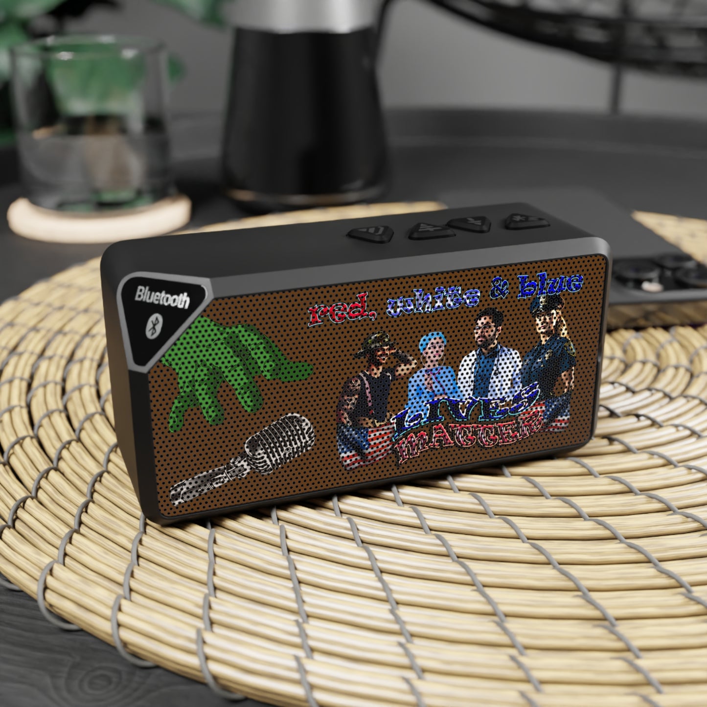 rw&b lives matter - Jabba Bluetooth Speaker (brown)