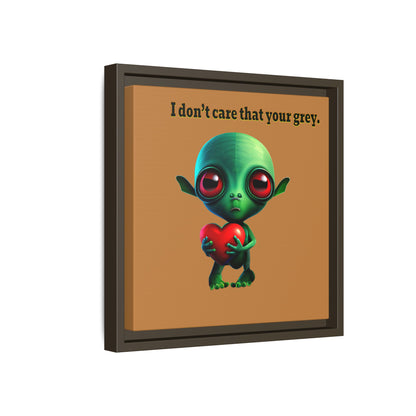 I don't care that your grey - framed canvas art (light brown)