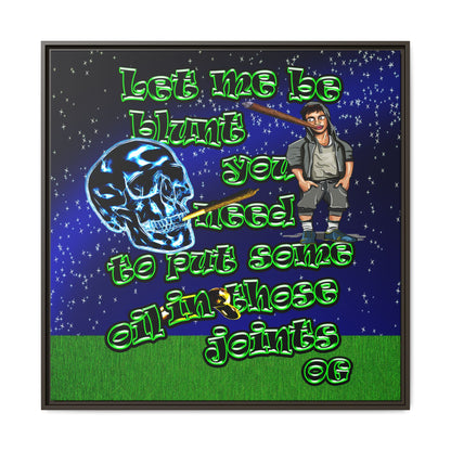 og - framed canvas art ('snoops' background)
