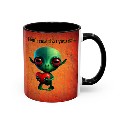 I don't care that your grey - Accent Mug (burnt orange)