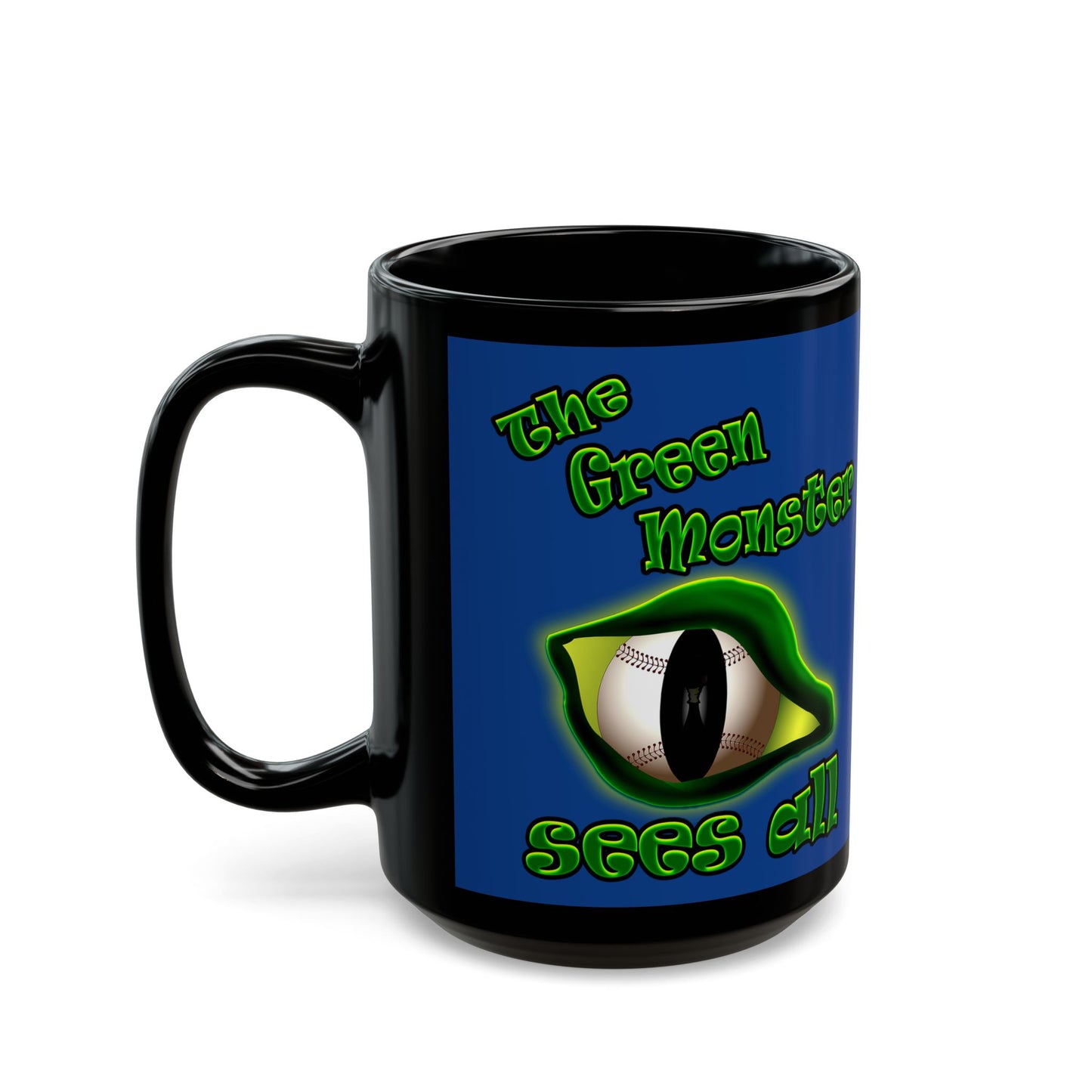 green monster - Black Mug (dark blue)
