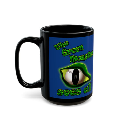 green monster - Black Mug (dark blue)
