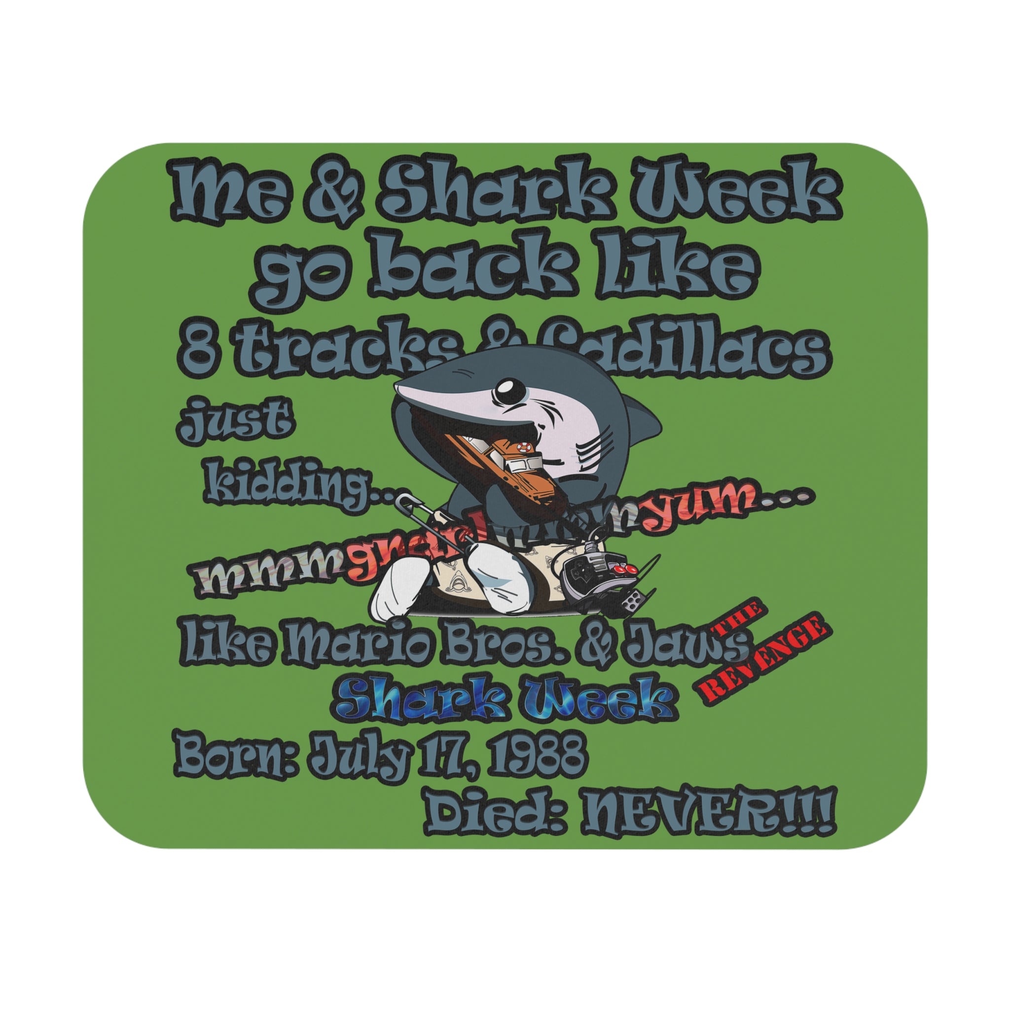 shark week - Mouse Pad (Rectangle) - (green)