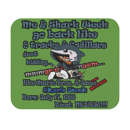 shark week - Mouse Pad (Rectangle) - (green)