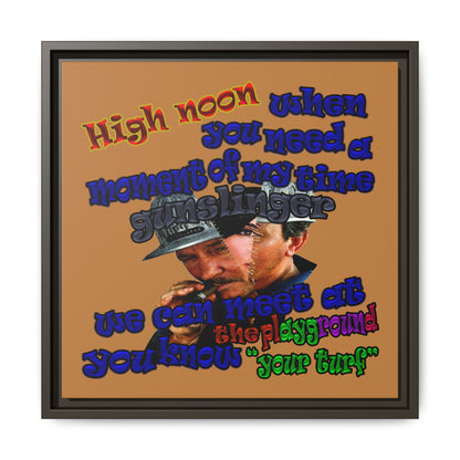 high noon - framed canvas art (light brown)