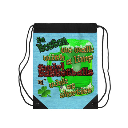 celtics logo - Drawstring Bag (faded blue)