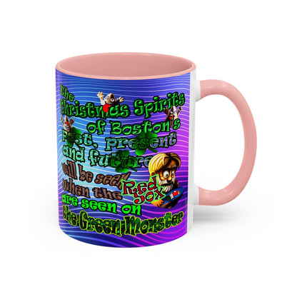 christmas spirits of boston - Accent Mug (purple wave)