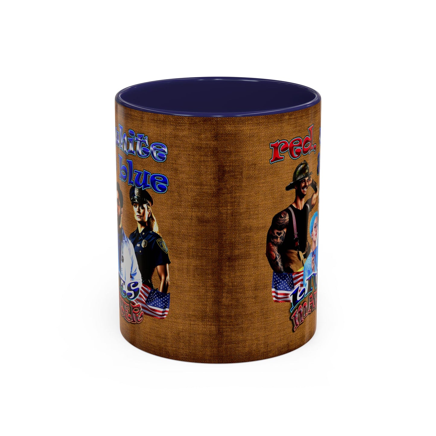 rw&b lives matter - Accent Mug (brown papyrus)