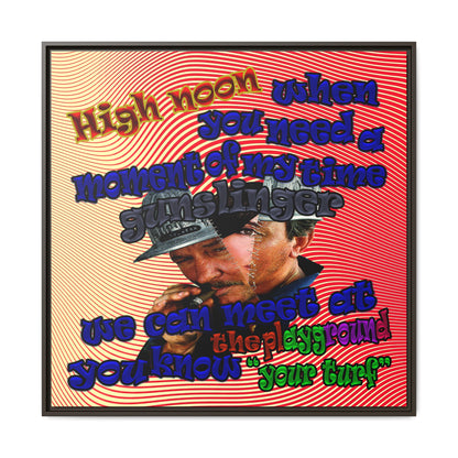 high noon - framed canvas art (yellow-orange wave)