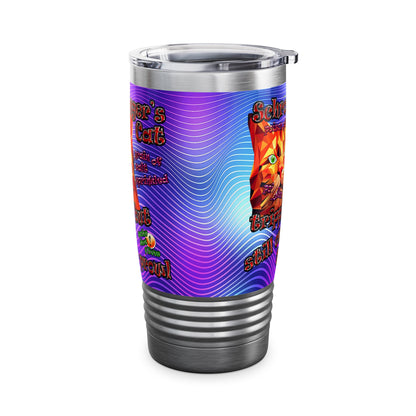 schrodinger's cat - Ringneck Tumbler, 20oz (purple wave)