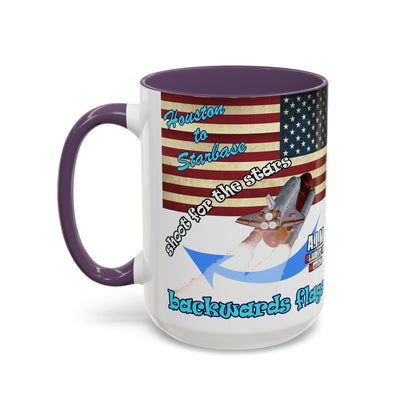 shoot for the stars - Accent Mug (white)