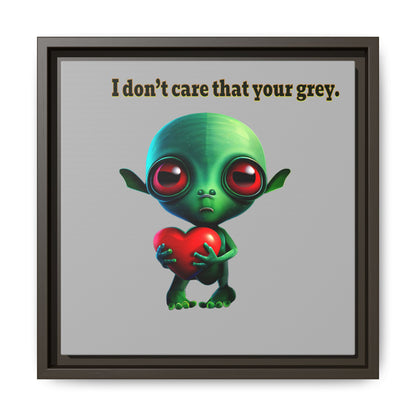 I don't care that your grey - framed canvas art (light grey)