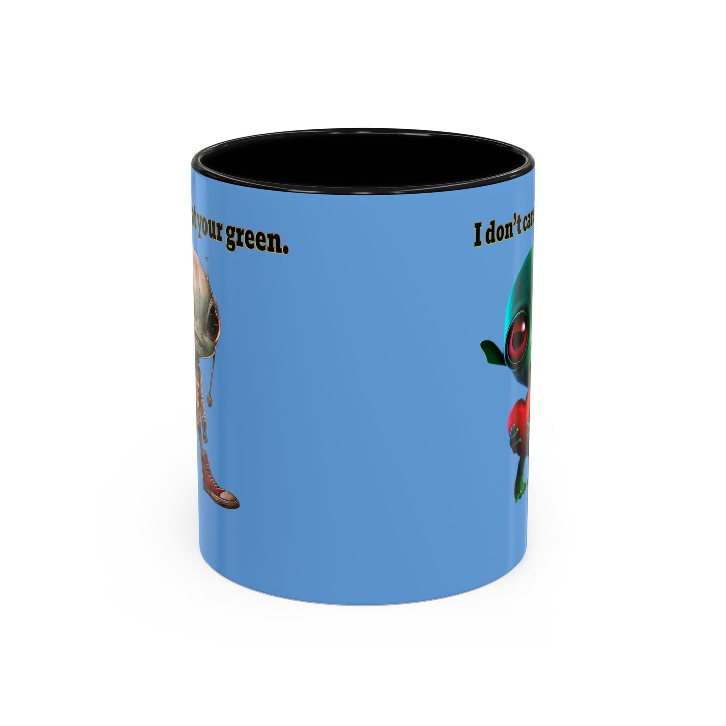 I don't care that your grey - Accent Mug (light blue)