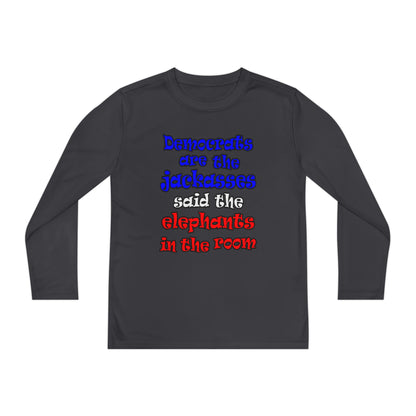 donkeys and elephants - Youth Long Sleeve Competitor Tee