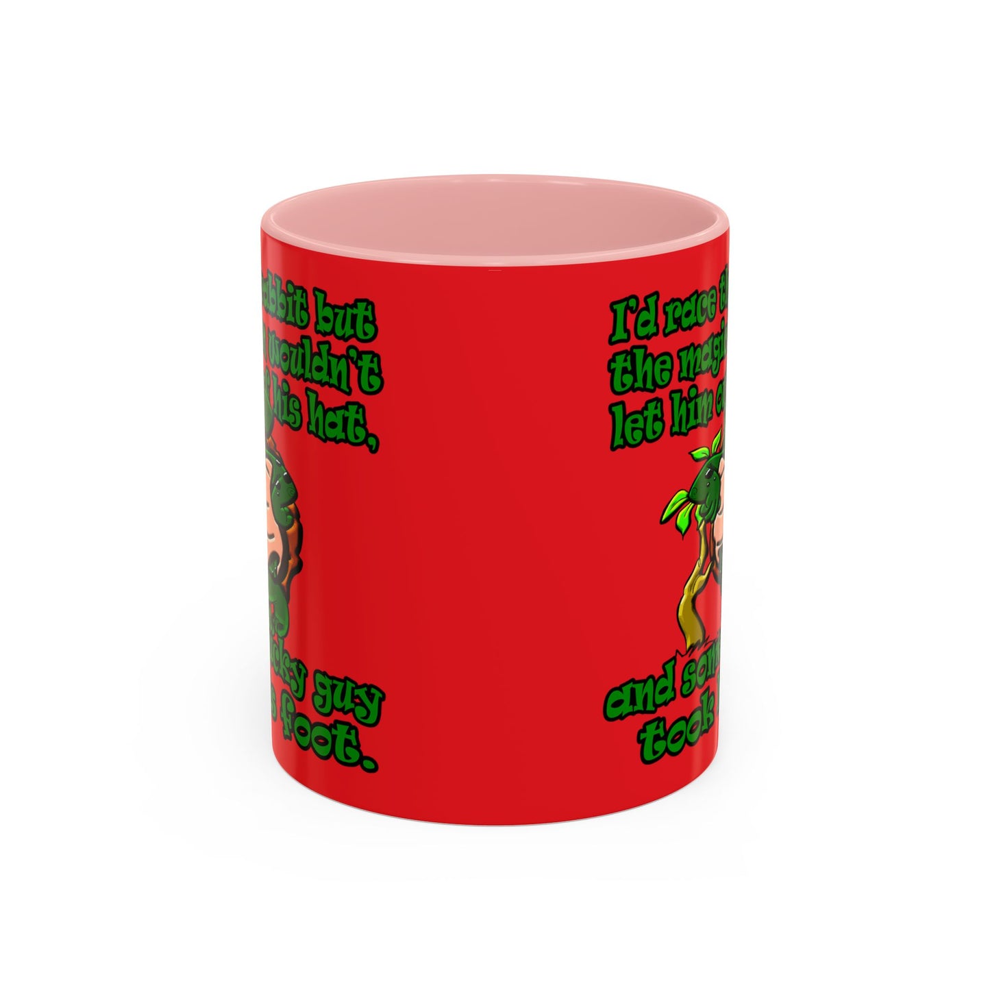 turtle race - Accent Mug (red)