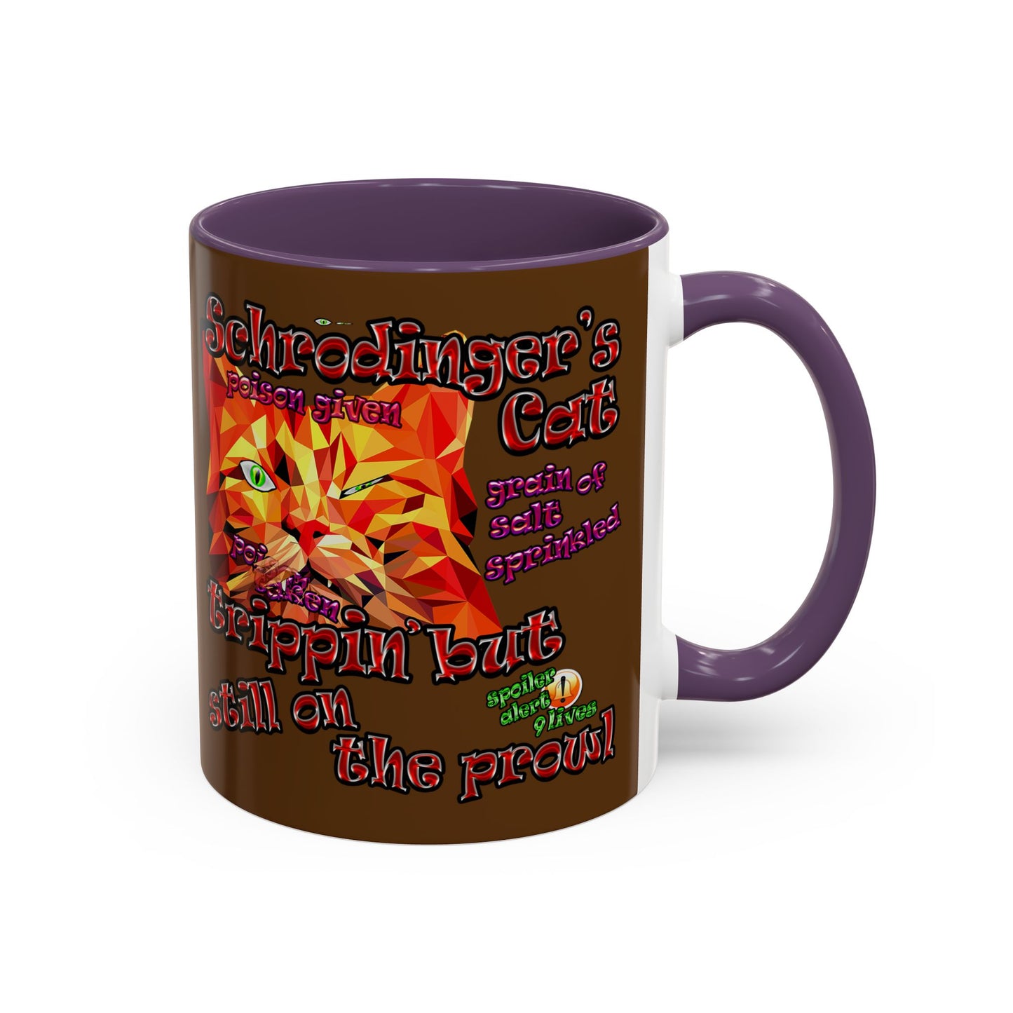 schrodinger's cat - Accent Mug (brown)