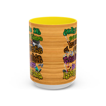 the bum's shit - Accent Mug (butterscotch wood finish)