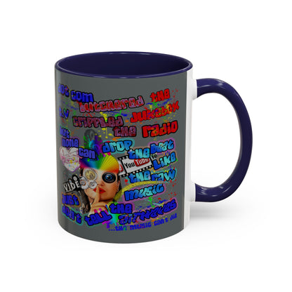 drop the beat - Accent Mug (dark grey)