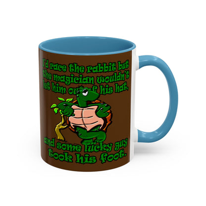 turtle race - Accent Mug (brown)