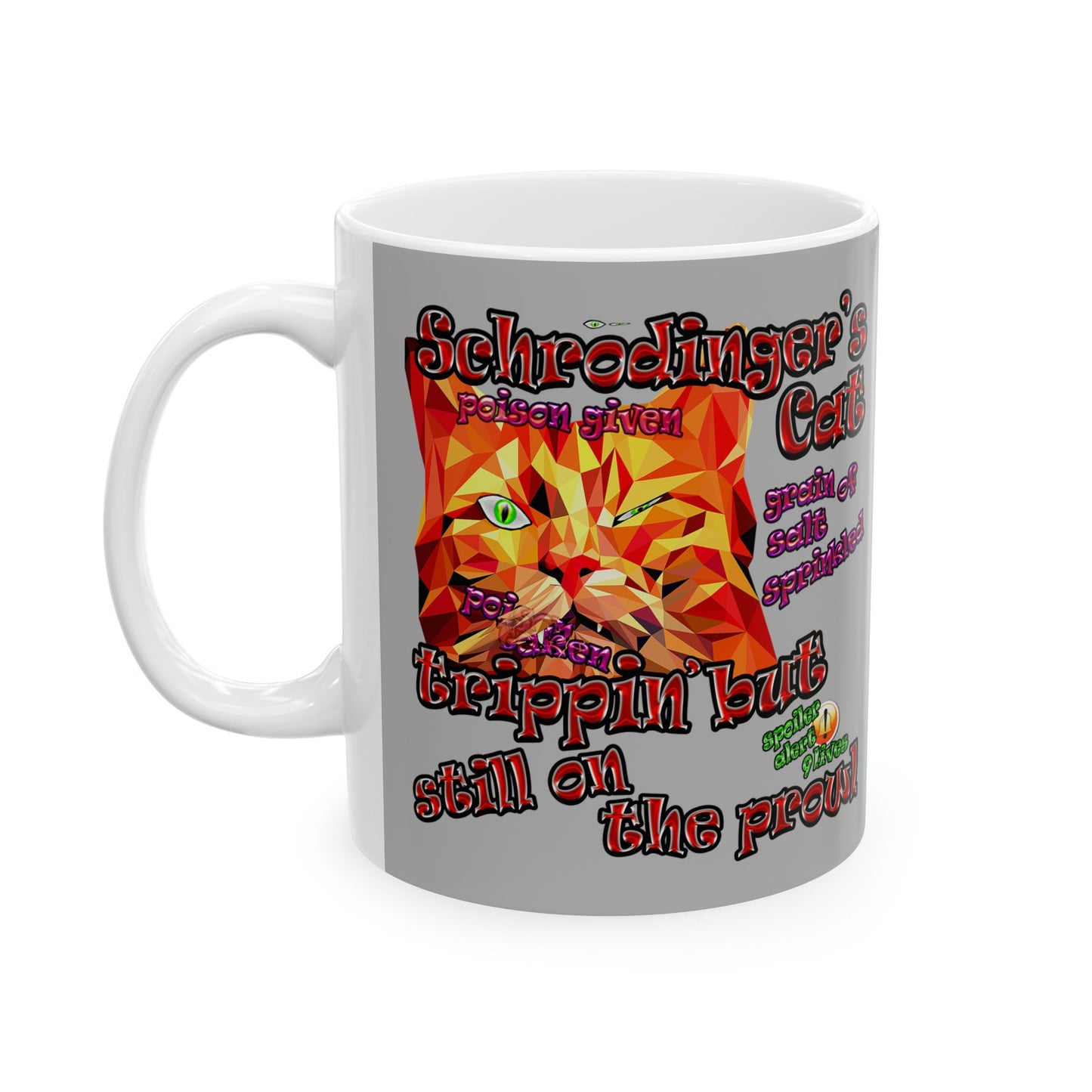 schrodinger's cat - White Mug (light grey)